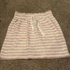 LOFT pink A-Line Knee-Length Skirt with Tie Front